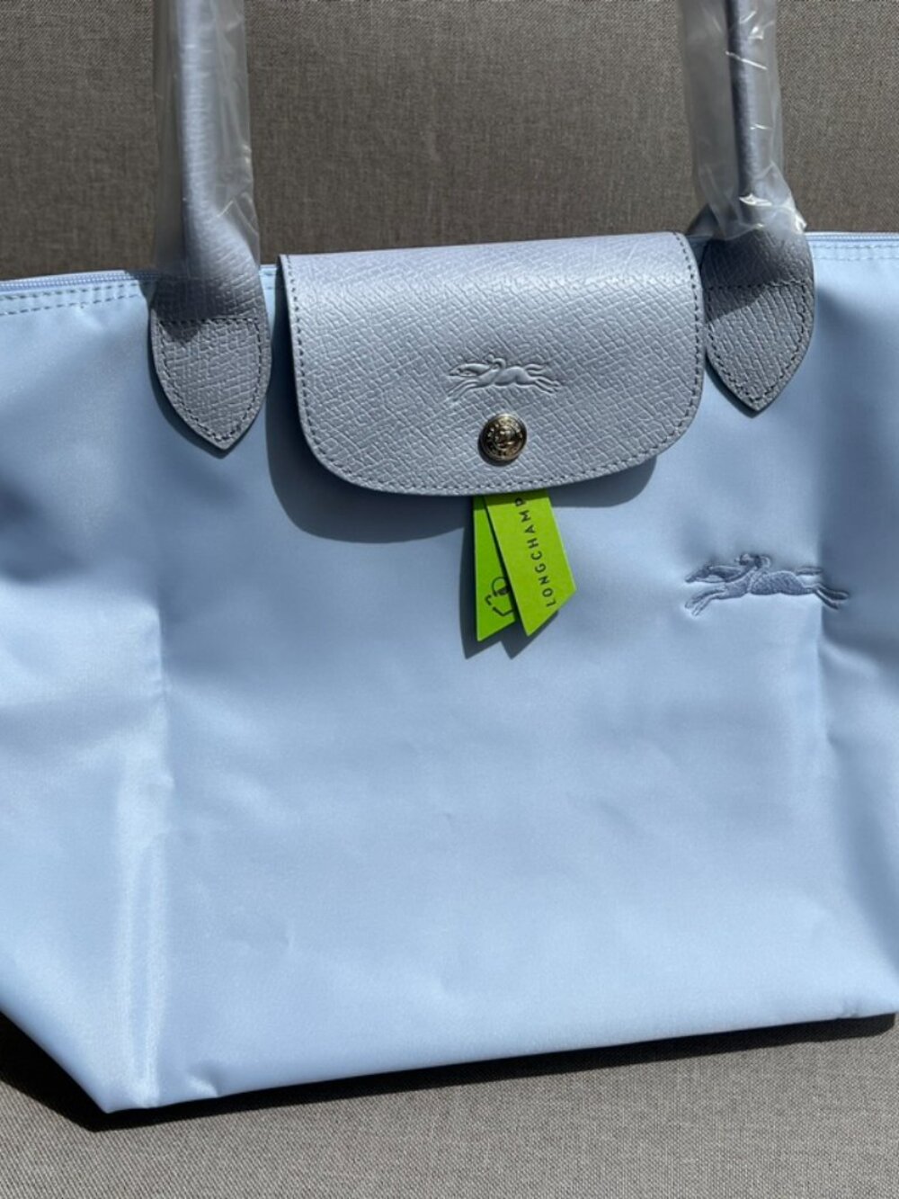 Longchamp Le Pliage Energy Tote Bag Light Blue - Picture 2 of 9